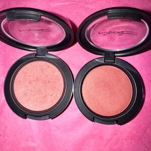 MAC M.A.C. Cosmetics Makeup Blush Lot - Peachykeen, Ambering Rose - Pls. Read